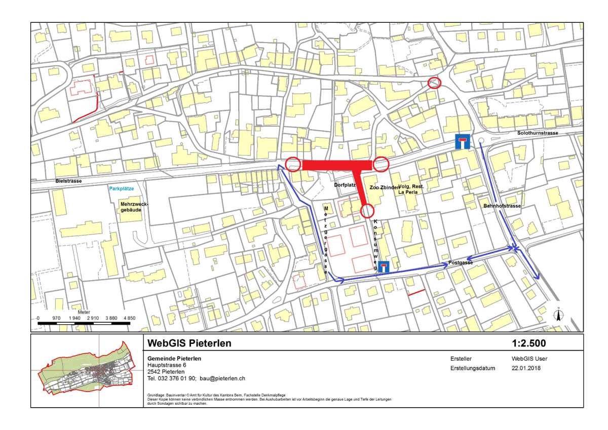 Situationsplan Perlenmärit