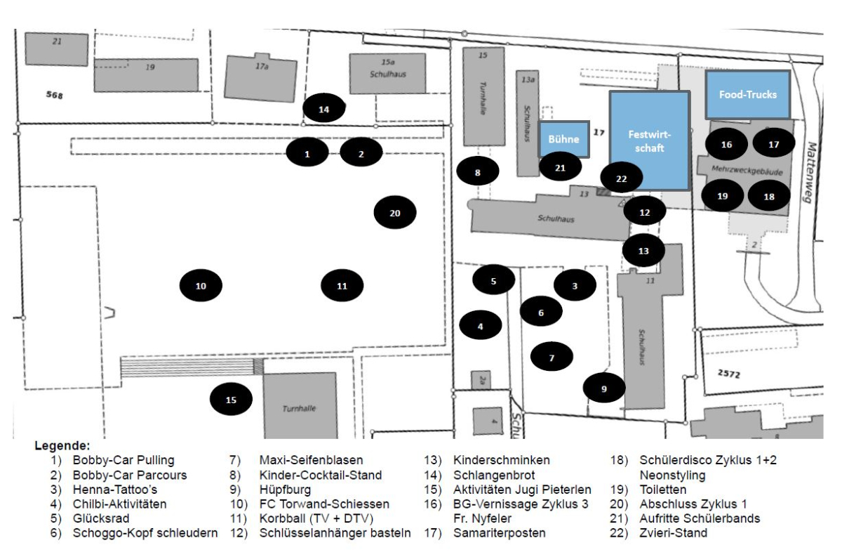 Situationsplan Schulfest